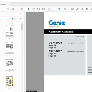 Genie GTH-2506 Stage 3A Stage 3B GTH-3007 Stage 3A Stage 3B Kullanım Kılavuzu - PDF