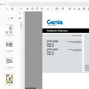Genie GTH-2506 Stage 3A Stage 3B GTH-3007 Stage 3A Stage 3B Kullanım Kılavuzu - PDF