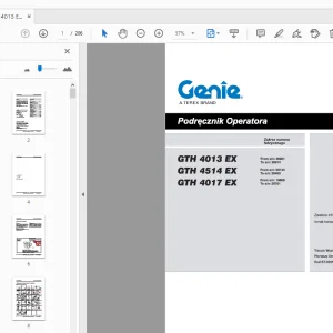 Genie GTH 4013 EX GTH 4514 EX GTH 4017 EX Podrecznik Operatora - PDF
