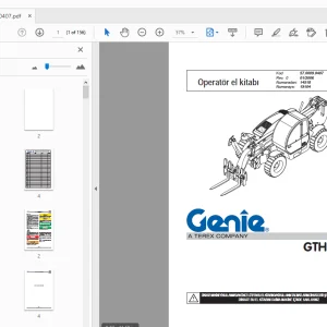 Genie GTH-4013 Operatör el kitabı  57.0009.0407 - PDF