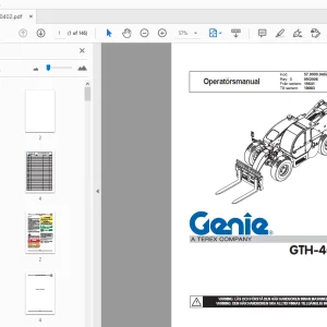 Genie GTH-4013 SX Operatörsmanual 57.0009.0402 - PDF DOWNLOAD