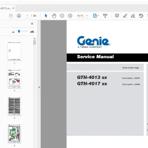 Genie GTH-4013 sx GTH-4017 sx Service Manual 57.4402.4200 - PDF DOWNLOAD