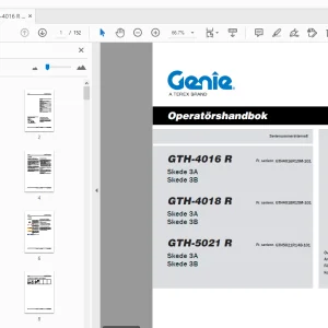 Genie GTH-4016 R GTH-4018 R GTH-5021 R Operatörshandbok 57.0009.0659_21 - PDF