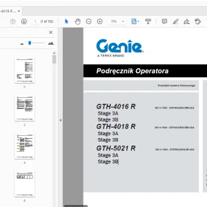 Genie GTH-4016 R GTH-4018 R GTH-5021 R Podręcznik Operatora 57.0009.0664_21 - PDF
