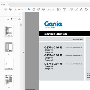 Genie GTH-4016R GTH-4018R GTH-5021R Service Manual 57.4400.9209 - PDF