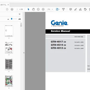 Genie GTH-4017 EX GTH-4514 EX GTH-4013 EX Service Manual 57.0009.0427 - PDF