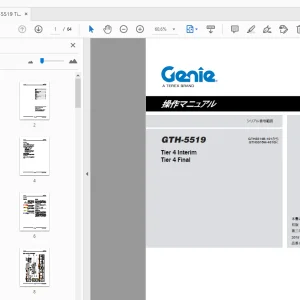 Genie GTH-5519 Tier 4 Interim Tier 4 Final 操作マニュアル 57.0009.0642_13 - PDF