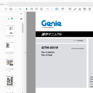 Genie GTH-5519 Tier 4 Interim Tier 4 Final 操作マニュアル 57.0009.0642_31 - PDF