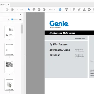 Genie İş Platformu3P700-REM 4400 2P300 F Kullanım Kılavuzu 57.0303.5291_13 - PDF