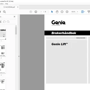 Genie Lift Brukerhåndbok 1314200 - PDF DOWNLOAD