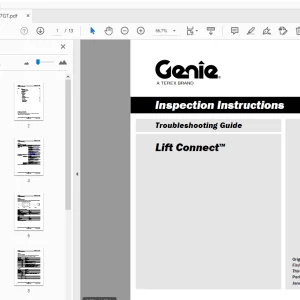 Genie Lift Connect Troubleshooting Guide Manual 1295927GT - PDF