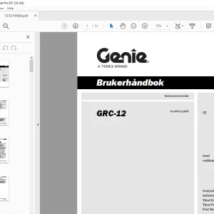 Genie Lift GRC-12 Brukerhåndbok 133574 - PDF DOWNLOAD