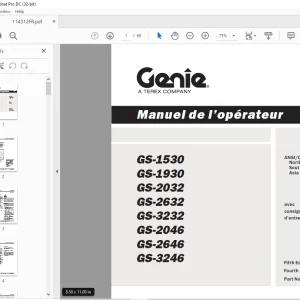 Genie Lift GS-1530 GS-1930 GS-2032 GS-2632 GS-3232 GS-2046 GS-2646 GS-3246 Manuel de l’opérateur