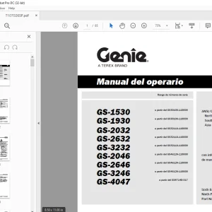 Genie Lift GS-1530 GS-1930 GS-2032 GS-2632 GS-3232  Manual del operario