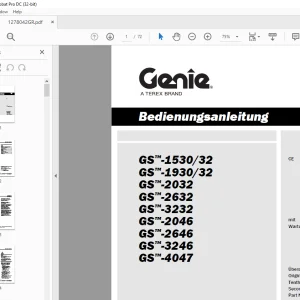 Genie Lift GS-1530/32 CE GS-1930/32 GS-2032 GS-2632 Bedienungsanleitung 1278042