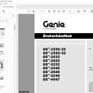 Genie Lift GS-1530/32 CE GS-1930/32 GS-2032 GS-2632  Brukerhåndbok