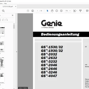 Genie Lift GS-1530/32 CE GS-1930/32 GS-2032 GS-2632 GS-3232 Bedienungsanleitung