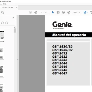 Genie Lift GS-1530/32 CE GS-1930/32 GS-2032 GS-2632 GS-3232  Manual del operario
