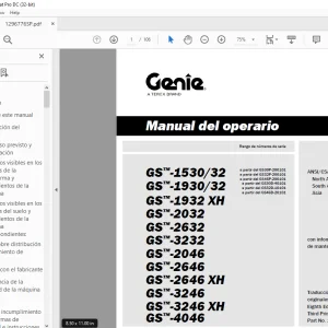 Genie Lift GS-1530/32 GS-1930/32 GS-1932 XH Manual del operario PDF