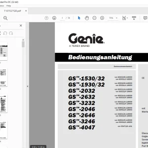 Genie Lift GS-1530/32 GS-1930/32 GS-2032 Bedienungsanleitung