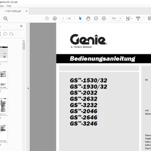 Genie Lift GS-153032 GS-193032 GS-2032 GS-2632 GS-3232 GS-2046 Bedienungsanleitung