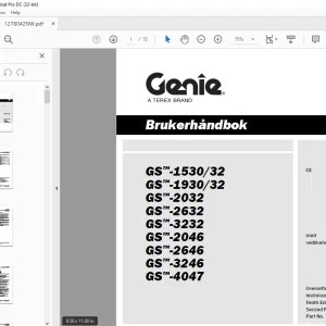 Genie Lift GS-1530/32 GS-1930/32 GS-2032 GS-2632 GS-3232 GS-2046  Brukerhåndbok