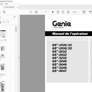 Genie Lift GS-1530/32  GS-1930/32 GS-2032 GS-2632 GS-3232  Manuel de l’opérateur