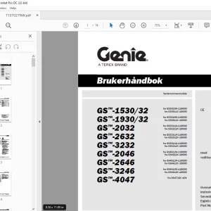 Genie Lift GS-1530/32 GS-1930/32 GS-2032 GS 321 GS-2632 GS-3232 Brukerhåndbok