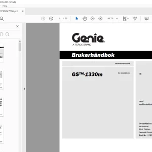 Genie Lift GS™-1330m Brukerhåndbok 1290847 - PDF DOWNLOAD (Norwegian)