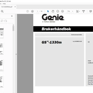 Genie Lift GS™-1330m Brukerhåndbok 1301859 - PDF DOWNLOAD