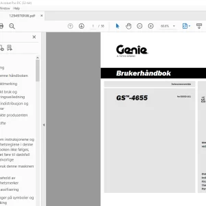 Genie Lift GS™-4655 Brukerhåndbok -  PDF DOWNLOAD