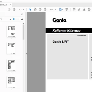 Genie Lift Kullanım Kılavuzu 1314200TR - PDF DOWNLOAD