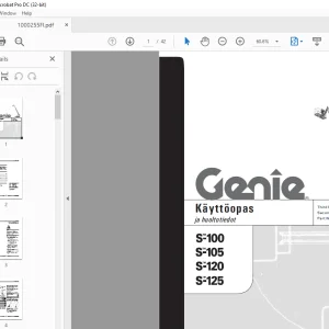 Genie Lift S-100 S-105 S-120 S-125 Käyttöopas - PDF DOWNLOAD