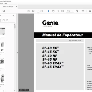 Genie Lift S-40 XC S-45 XC S-40 HF S-45 HF S-40 TRAX S-45 TRAX Manuel de l’opérateur PDF