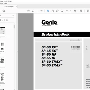 Genie S-60 S-65 XC HF TRAX Brukerhandbok PDF Download