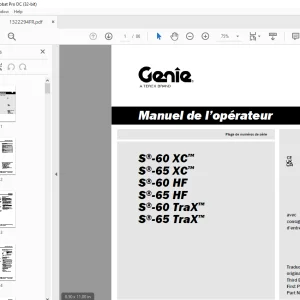 Genie Lift S-60 XC S-65 XC S-60 HF S-65 HF S-60 TRAX S-65 TRAX Manuel de l’opérateur PDF
