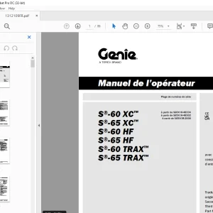 Genie Lift S-60 XC S-65 XC S-60 HF S-65 HF S-60 TRAX S-65 TRAX Manuel de l’opérateur