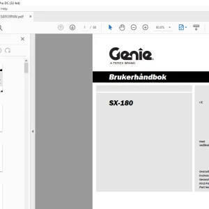 Genie Lift SX-180 Brukerhåndbok 1258939 - PDF DOWNLOAD