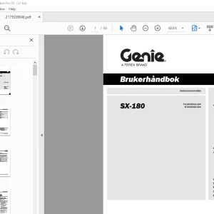 Genie Lift SX-180 Brukerhåndbok 217928 - PDF DOWNLOAD