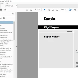 Genie Lift Super Hoist Käyttöopas 1314197 - PDF DOWNLOAD