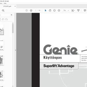 Genie Lift Superlift Advantage Käyttöopas 97550