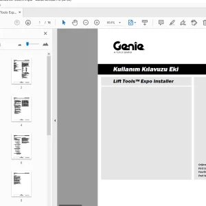 Genie Lift Tools Expo Installer Kullanım Kılavuzu Eki 1286259TR - PDF DOWNLOAD