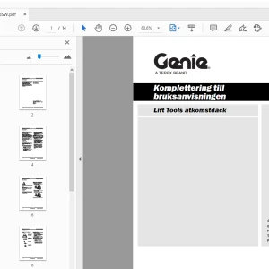 Genie Lift Tools åtkomstdäck Komplettering till bruksanvisningen - PDF