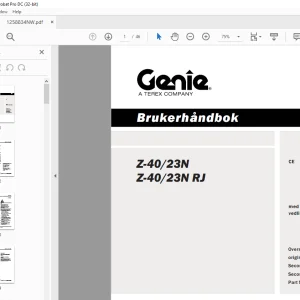 Genie Lift Z-40/23N Z-40/23N RJ Brukerhandbok 1258834 - PDF DOWNLOAD