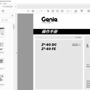 Genie Lift Z-60 DC Z-60 FE 操作手册 1312306 - PDF DOWNLOAD