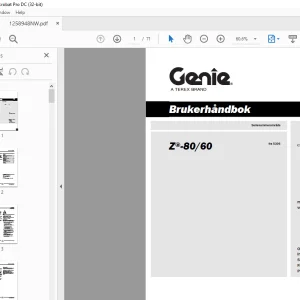Genie Lift Z-80/60 Brukerhåndbok 1258948 - PDF DOWNLOAD