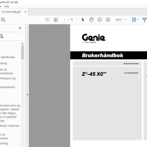 Genie Lift Z®-45 XC™ Brukerhåndbok 1313341 - PDF DOWNLOAD