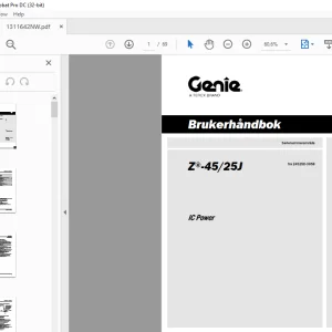 Genie Lift Z®-45/25J IC Power Brukerhåndbok - PDF DOWNLOAD