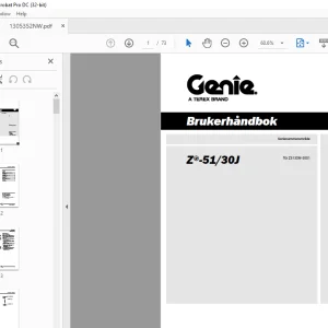 Genie Lift Z®-51/30J Brukerhåndbok 1305352 - PDF DOWNLOAD (Norwegian)