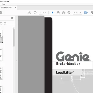 Genie Loadlifter Brukerhåndbok 82299 - PDF DOWNLOAD